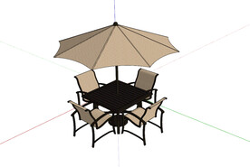 户外茶座咖啡座桌椅太阳伞遮阳伞