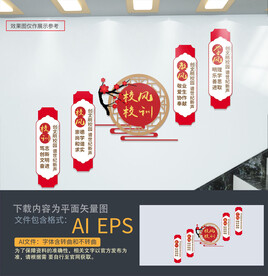 校风校训楼梯文化墙