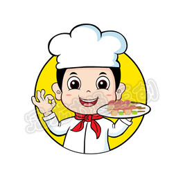 卡通烧烤厨师头像