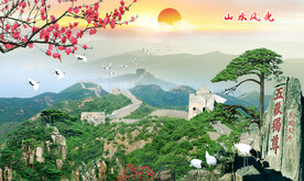 山水风景装饰画背景墙
