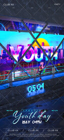 青年节夜店酒吧海报