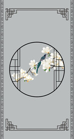 高清分层透明底屏风打印图