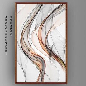 新中式金色水墨烟雾玄关装饰画