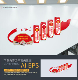 职工之家楼梯文化墙