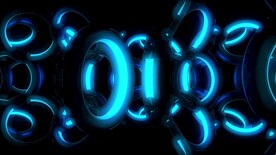 蓝色发光舞舞蹈视觉效果动画视频