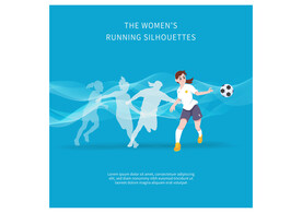 女性体育比赛扁平风插画