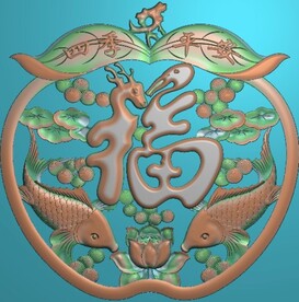 苹果福平安福禄寿年年有鱼挂屏