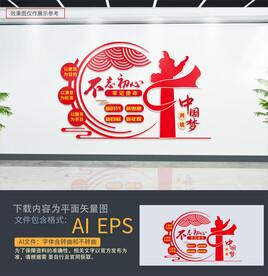 不忘记初心文化墙