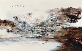 轻奢装饰画 水墨山水画 油画