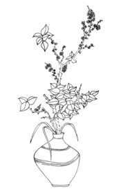 手绘花卉矢量素材