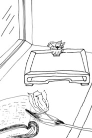 手绘窗台线稿图