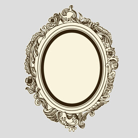 欧式复古圆形边框镜框