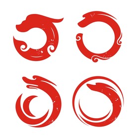 中国风古典龙纹飞龙祥龙边框