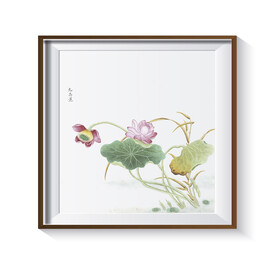 荷花装饰画