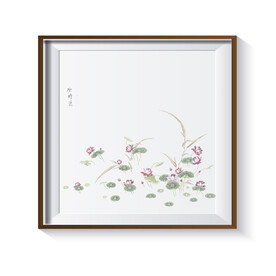 荷花装饰画