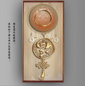 新中式福字中国结玄关装饰画