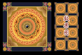 中式仿古建筑吊顶图案