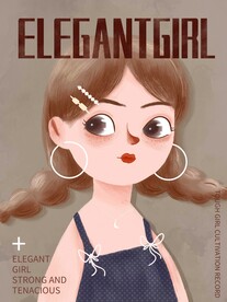 人物女孩插画头像海报