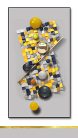 装饰画 魔方块格子 圆珠子