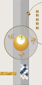 装饰画 几何图形 光影画