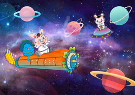 外太空儿童房背景