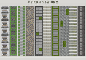 中式汀步景观小品