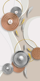 装饰画 金鱼 弧线