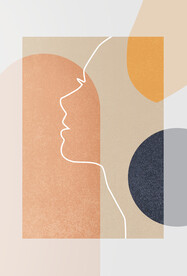 装饰画 抽象女头像