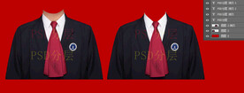 男女律师袍证件照psd衣服素材