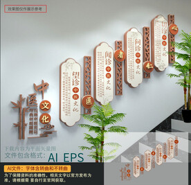 中医楼梯文化墙