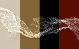 抽象透明飘带电视背景墙