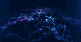 蓝色粒子特效动态舞台视频效果