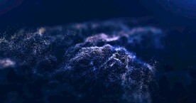 抽象优雅蓝色粒子舞台视觉视频