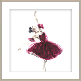 装饰画 红色裙子 舞蹈美女