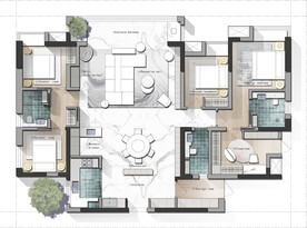 户型图 家配图 洋房图图片