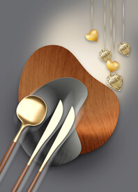 装饰画 刀勺子 餐具