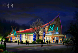 个性建筑亮化夜景灯光旅民族特色