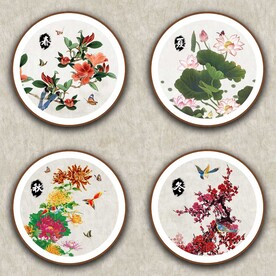 春夏秋冬高清PSD分层图