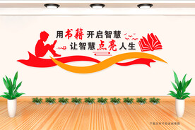 阅览室读书文化墙