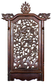 清中早期广作黄花梨五屏风镜台