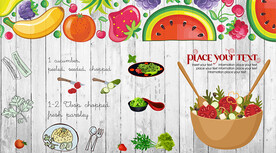 沙拉水果背景墙