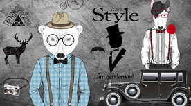 时尚男装服装店背景墙