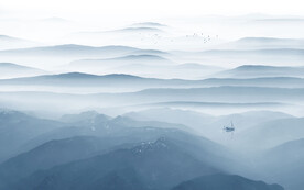 水墨山水画背景墙