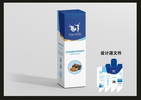 白桦茸包装效果图和平面图 