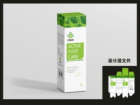 足部产品包装效果图+平面图 