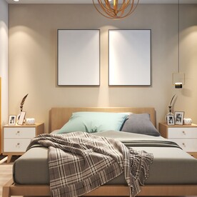 卧室装饰画挂画样机效果图设计