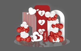 红白色情人节背景