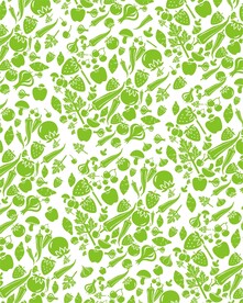 矢量卡通手绘蔬菜水果背景图案