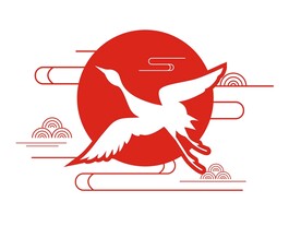 中式祥云纹飞鹤中国风装饰元素