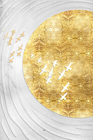 装饰画 抽象线圈 太阳